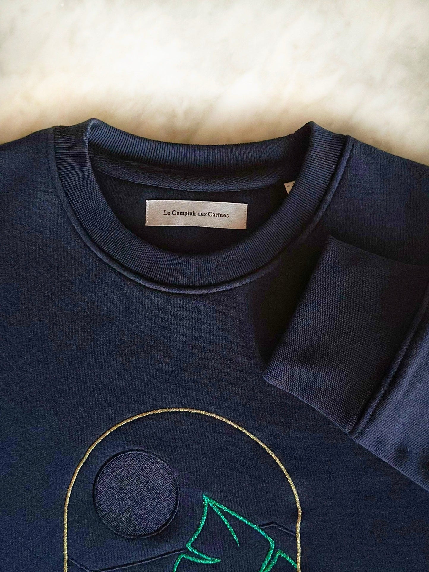 SWEAT SILENCIO - Sweat femme bleu marine.